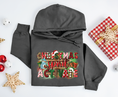 Festive Mom Mode: Christmas Spirit Activate Hoodie