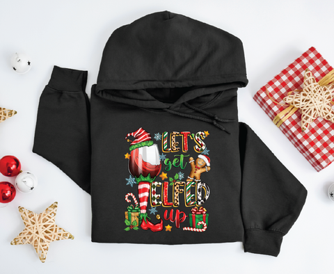 Sip & Elf: Wine Mom's Holiday Hoodie