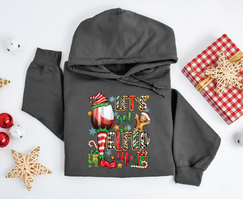 Sip & Elf: Wine Mom's Holiday Hoodie