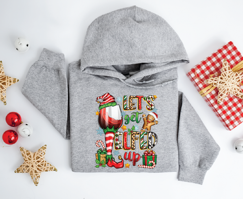 Sip & Elf: Wine Mom's Holiday Hoodie