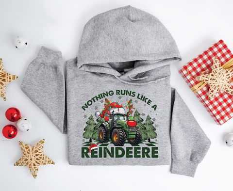 Nothing Runs Like A Reindeer: Tractor Hoodie