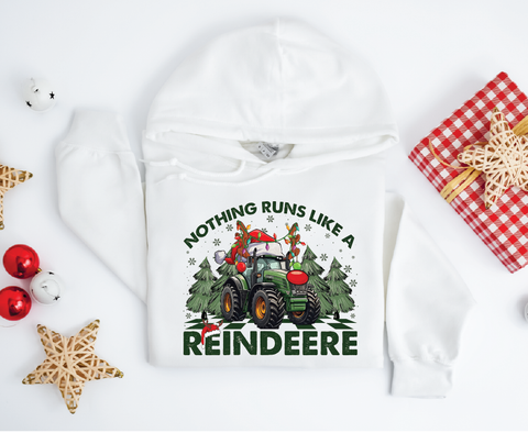 Nothing Runs Like A Reindeer: Tractor Hoodie