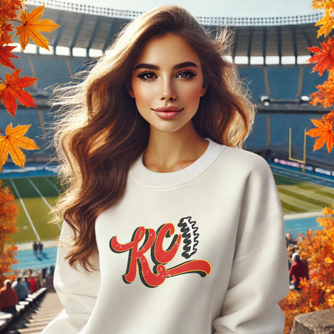 KC Chiefs Glitter Spirit - Turn heads with some sparkle! -  Softstyle Unisex Crewneck